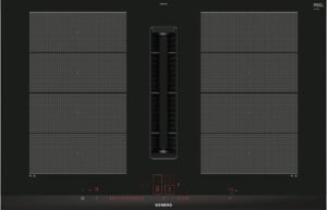 519756 Siemens EX875LX67E Plaque à induction cm. 80 avec hotte intégrée de 622 m3/h – vitrocéramique noire