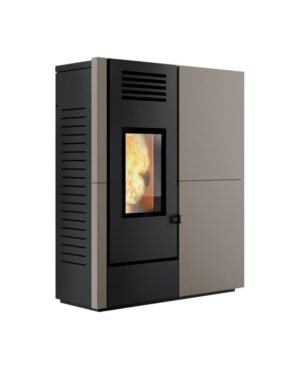 Caminetti Montegrappa AW18 EVO Suono Poêle à granulés pour chauffer l’eau 18 kw – revêtement en acier grège