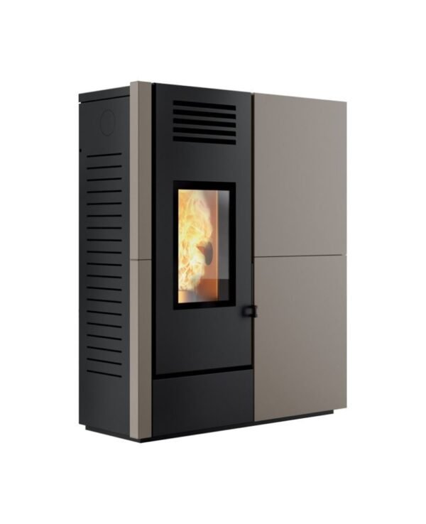 Caminetti Montegrappa AW18 EVO Suono Poêle à granulés pour chauffer l’eau 18 kw – revêtement en acier grège
