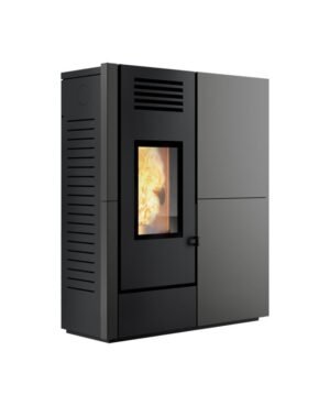 Caminetti Montegrappa AW18 EVO Suono Poêle à granulés pour chauffer l’eau 18 kw – revêtement acier moka