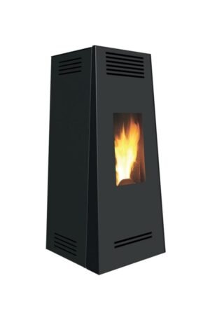 Caminetti Montegrappa NPS7 EVO Timbro Evo Poêle à granulés à air chaud avec ventilation smart 7 kw – revêtement en acier noir