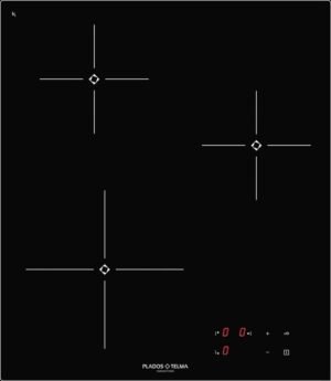 55990-3 Plados Telma PBIM430 Plaque à induction cm. 45 x 51 – 3 zones de cuisson