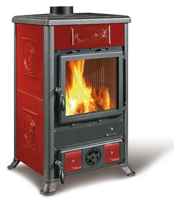 Nordica ROSSELLA R1 BII Poêle à bois air chaud convection naturelle 9 kw – bordeaux liberty revêtement majolique