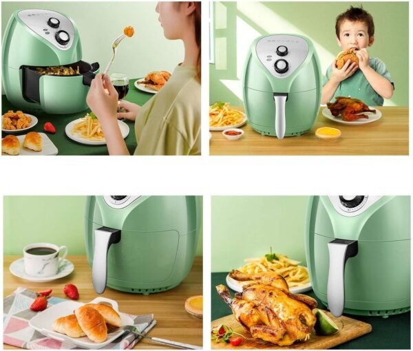 Friteuse à air chaud de DameCo 3 5 litres 3 Friteuse à air chaud de 3,5 litres, minuterie de contrôle de température réglable de marque : DameCo