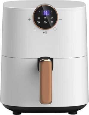 Grandes friteuses à air chaud 4,5 L  numérique, écran tactile LED, panier antiadhésif, arrêt automatique, passe au lave-vaisselle, blanc  de marque : WANWEN